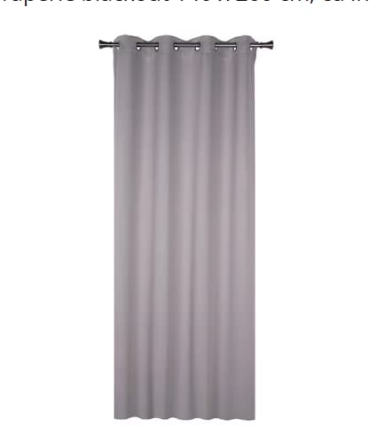 Draperie decorativă, o singură bucată, ideală pentru living sau dormitor 140X260 CM gri