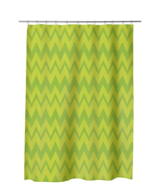 Fotografie produs: Perdea de baie 180x180 cm, rezistentă la apă și ușor de întreținut linii verzi