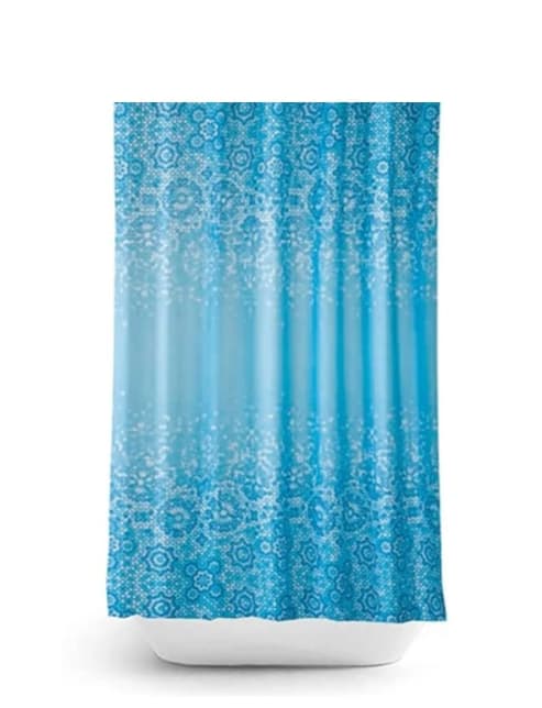 Fotografie produs: Perdea de baie 180x180 cm, rezistentă la apă și ușor de întreținut model albastru