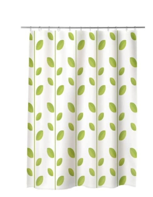 Fotografie produs: Perdea de baie 180x180 cm, rezistentă la apă și ușor de întreținut frunze mici