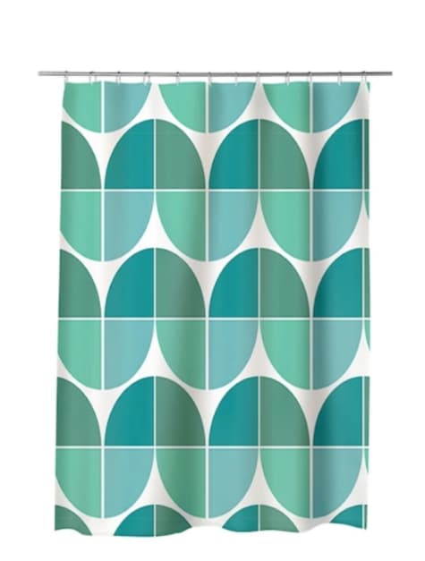 Fotografie produs: Perdea de baie 180x180 cm, rezistentă la apă și ușor de întreținut model minimalist verde - model minimalist verde