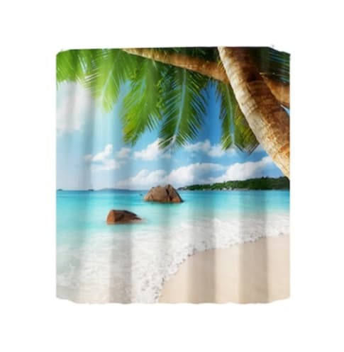 Fotografie produs: Perdea de baie 180x180 cm, rezistentă la apă și ușor de întreținut plaja 2 - plaja 2