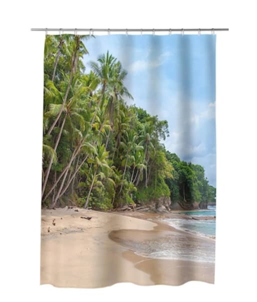 Fotografie produs: Perdea de baie 180x180 cm, rezistentă la apă și ușor de întreținut plaja 3 - plaja 3