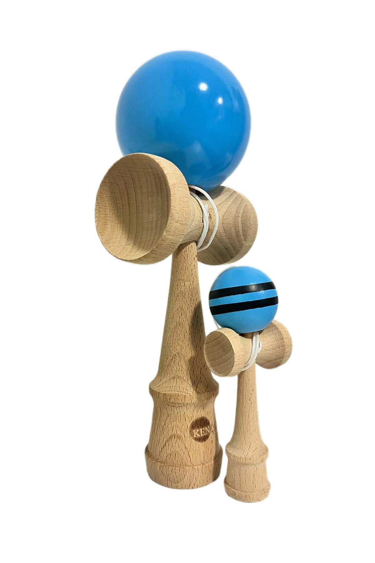 Fotografie produs: Giant Blue Kendama + Mini Blue Kendama