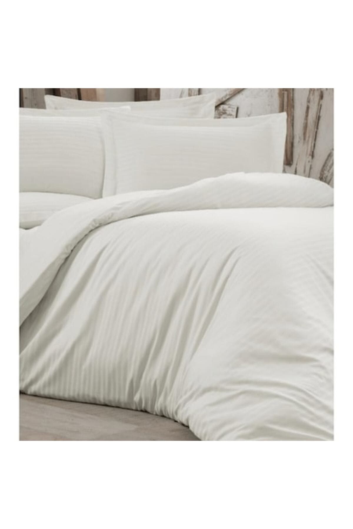 Set lenjerie de pat pentru 2 persoane, Home Hotel din Damasc, 6 piese, alb, 200x230 cm